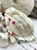 Image of Crystal Flower Shape Mixed Rosary Faceted Glass Beads Chain, Gold Heart Details, 2 Styles, Gold Wire, sold by the foot, Fast Ship