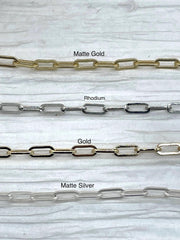 Tiny Paperclip Chain Brass High Quality Several Plating Colors Skinny Oval Rectangle Paperclip Chain Sold by the ft Electroplated Fast Ship