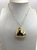 Image of Brass Heart Charm/Pendants, Heart Pendants, Heart Gold or Silver Plated, 2 sizes, Plated Brass Charms, Small or Large. Fast Ship