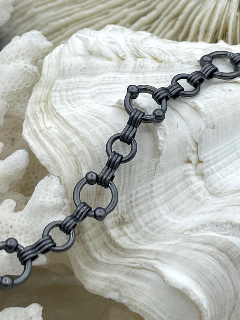 Mix Link Chain Brass Mixed Link Cable Chain Round sold by the foot. 5 Finishes – Bling ...