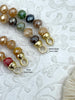 Image of Hand Knotted Multicolor Rondelle Crystal Bead Necklace, 16'5" W/Gold or Matte Gold Plated Closed Cap Ends, Hand Knotted Necklace. Fast Ship