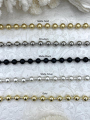 Brass 8mm Ball Chain, Bulky Chain, Chunky Chain, 5 Finishes, Plated over Brass. Chunky Gold Chain, HIGH QUALITY. Fast Ship