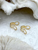Image of Gold Ball Chain Connectors, Sold Individually or in Sets, 3 Sizes, 2.3mm, 4mm, 8mm, Gold Plated Brass Connectors, Chain Sold Separately.