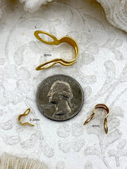 Matte Gold Ball Chain Connectors, Individually or in Sets, 3 Sizes, 2.3mm, 4mm, 8mm, Gold Plated Brass Connectors, Chain Sold Separately.