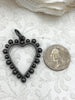 Image of Heart Pendants, Zinc Alloy Heart Pendants, Textured Heart Charms, 7 Finishes, Fast Ship