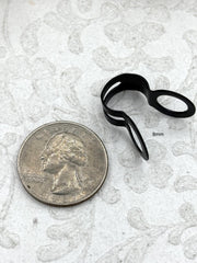 Matte Black Ball Chain Connectors, Individually or Sets, 3 Sizes, 2.3mm, 4mm, 8mm, Made of Plated Brass Connectors, Chain Sold Separately.