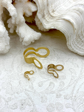 Matte Gold Ball Chain Connectors, Individually or in Sets, 3 Sizes, 2.3mm, 4mm, 8mm, Gold Plated Brass Connectors, Chain Sold Separately.