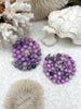 Image of Hand Knotted Purple Peruvian Opal Necklace, 17", Brass End Caps, 9mm Beads with Gold Caps or 8mm Beads with Rhodium Caps, Fast Ship