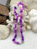 Image of Peruvian Bright Purple Mixed Opal Hand Knotted Necklace, 17" Long, 3 Styles, Rondelle 10mm or 8mm, Gold,Rhodium Cap Candy Necklace,Fast Ship