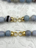 Image of Peruvian Pale Grey/Purple Opal Hand Knotted Necklace, 17" Long, Round Stones, Approx 10mm with Gold Finished Ends, Candy Necklace,Fast Ship