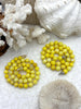 Image of Peruvian Yellow Opal Hand Knotted Necklace, 17" Long, Round Stones, 8mm with Gold or Rhodium Finished Ends, Candy Necklace, Fast Ship