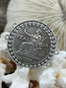 Image of ITALIA Coin Pendant, Silver Coin Pendant, Italian 1 Lira Coin, 3 Bezel Colors, Coin Bezel, Art Deco Coin, Replica Coin,Brass Coin,Fast Ship