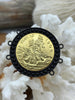Image of Italian Coin Pendant, Plated Gold Coin Pendant, Italian 10 Centesimi Coin, 3 Bezel Colors, Italian Replica Gold Plated Brass Coin, Fast Ship