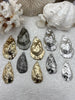 Image of Oyster Shell Cast Pendant, Shell Pendant, Seashell, 2 styles of shells, 5 colors, BBA Original. Fast Shipping