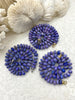 Image of Peruvian Deep Purple Opal Hand Knotted Necklace,17" Long, Rondelle Stones 8mmx5mm,Gold Matte Gold, or Rhodium Caps,Candy Necklace,Fast Ship