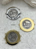 Image of ITALIA Coin Pendant, Silver Coin Pendant, Italian 1 Lira Coin, 3 Bezel Colors, Coin Bezel, Art Deco Coin, Replica Coin,Brass Coin,Fast Ship