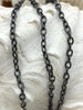 Image of Small Cable Chain Smooth Oval sold by the foot. 3.5mm x 5mm. Wire 1mm. Electroplated base metal, Gunmetal. Fast ship