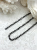 Image of Small Cable Chain Smooth Oval sold by the foot. 3.5mm x 5mm. Wire 1mm. Electroplated base metal, Gunmetal. Fast ship