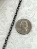 Image of Small Cable Chain Smooth Oval sold by the foot. 3.5mm x 5mm. Wire 1mm. Electroplated base metal, Gunmetal. Fast ship
