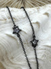 Image of Dainty Gunmetal chains, Plated Brass Chain, Star CZ Chain, CZ Chain, Star Gunmetal Chain, By the Foot, Fast Ship