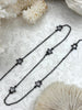 Image of Dainty Gunmetal chains, Plated Brass Chain, Star CZ Chain, CZ Chain, Star Gunmetal Chain, By the Foot, Fast Ship