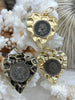 Image of Replica Coin Pendant with Heart Shaped Textured Bezel, 5 bezel colors,Matte Gold, Gold, Burnished Silver, Bronze, and Matte Silver,Fast Ship