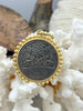 Image of Silver Rose Coin Pendant, Rose Coins with Textured Bezel, 4 Bezel Finishes, Rose Pendant, Silver Coin with Textured Bezel, Fast Ship