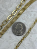 Image of Gold Plated Stainless Steel Multilink Textured Chains, 3 styles, Handmade Chains, Stainless Steel HIGH QUALITY, Sold by the ft. Fast Ship