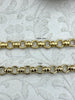 Image of Brass Mixed Link Small Cable Chain Round sold by the foot. 6mm round. Electroplated brass, 2 Finishes Fast ship