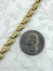 Image of Brass Mixed Link Small Cable Chain Round sold by the foot. 6mm round. Electroplated brass, 2 Finishes Fast ship