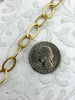Image of Brass Medium Cable Chain Oval sold by the foot. 12mm x 8mm oval. Electroplated brass, 3 finishes Fast ship