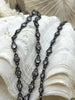 Image of Dainty Gunmetal chains, Plated Brass Chain, Clear CZ Chain, Round CZ Chain, By the Foot, Fast Ship