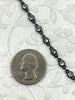 Image of Dainty Gunmetal chains, Plated Brass Chain, Clear CZ Chain, Round CZ Chain, By the Foot, Fast Ship