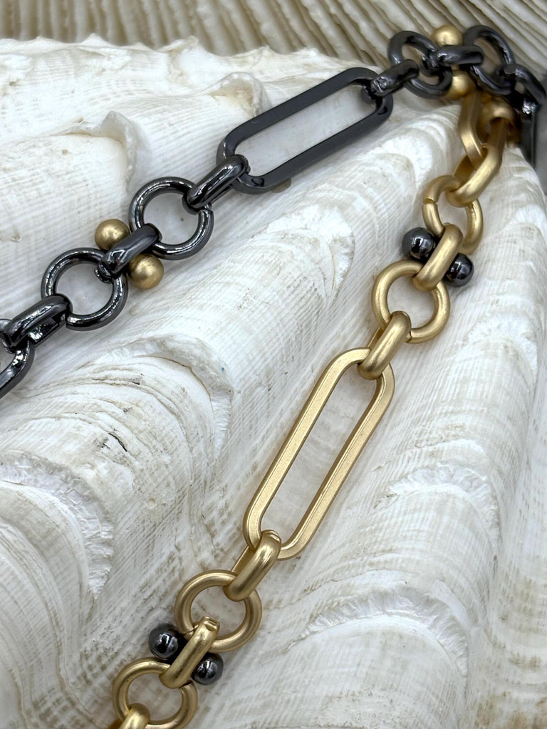 Mix Link Chain Mixed Link Mixed Metal Cable Chain, by the foot. Lg Link 22mm x 6mm ...