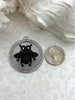 Image of Bumble Bee Pendant with CZ, Round Bee Charm, Bumble Bee Charm, Mixed Metal Bumble Bee, 2 Styles, Zinc Alloy, Cubic Zirconia, Fast Ship