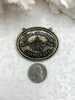 Image of Vintage French Coin Replica Champagne Medallion Coin Pendant 47mm X 57mm, 3 Finishes Available, Champagne Coin, Champagne Pendant, Fast Ship
