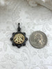 Image of French Bee Replica Coin, Reproduction Bee Coin, Bee Coin Pendant, Gold Coin, Bee Jewelry, Gold Coin pendant, Petite Coin, Fast Ship