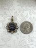 Image of French Bee Replica Coin, Burnished Silver Bee Coin, Two Tone Bezel, Reproduction Bee Coin, Coin Pendant, Petite Coin, Fast Ship