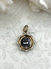 Image of French Bee Replica Coin, Burnished Silver Bee Coin, Two Tone Bezel, Reproduction Bee Coin, Coin Pendant, Petite Coin, Fast Ship