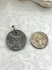 Image of Champagne Coin Pendant, Bley Frères, Champagne Token Reproduction 28mm, French Coin Pendant, Champagne Medallion 3 Finishes. Fast Ship