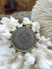 Image of French Coin Pendant, French Union Horticole De Dison, Replica Coin with Bezel, French Medal, French Medallion Art Deco Coin, Fast Ship