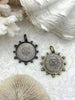 Image of French Coin Pendant, French Union Horticole De Dison, Replica Coin with Bezel, French Medal, French Medallion Art Deco Coin, Fast Ship