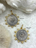 Image of French Coin Pendant, French Union Horticole De Dison, Replica Coin with Bezel, French Medal, French Medallion Art Deco Coin, Fast Ship