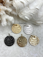 Champagne Coin Pendant, Bley Frères, Champagne Token Reproduction 28mm, French Coin Pendant, Champagne Medallion 5 Finishes. Fast Ship