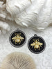 Image of Bumble Bee Pendant with CZ, Round Bee Charm, Bumble Bee Charm, Mixed Metal Bumble Bee, 2 Styles, Zinc Alloy, Cubic Zirconia, Fast Ship