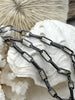 Image of Cable Chain Oval sold by the foot. 6mm x 15.25mm. Wire 2mm x 1mm. Electroplated base metal, Gunmetal Finish. Fast ship