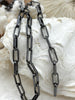 Image of Cable Chain Oval sold by the foot. 6mm x 15.25mm. Wire 2mm x 1mm. Electroplated base metal, Gunmetal Finish. Fast ship