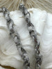 Image of Textured Cable Chain, by The Foot. Link size 11.5mm x 8.5mm x 3mm, 4 Styles, Cast Zinc Alloy Chain Choose from Drop Down Menu Fast ship