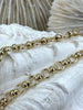 Image of Brass Mixed Link Small Cable Chain Round sold by the foot. 6mm round. Electroplated brass, 2 Finishes Fast ship