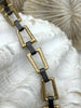 Image of Mixed Metal Textured Cable Chain, by the foot. Lg Link 16mm x 11mm Sm link 10mm x 3mm, Electroplated Zinc Alloy, 2 styles, Fast ship